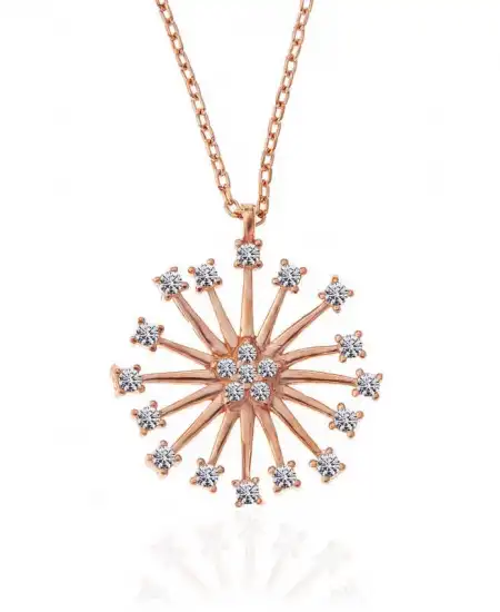 ​gümüş Rose Çiçek Kadın Kolye