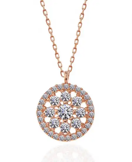 ​gümüş Rose Çiçek Kadın Kolye