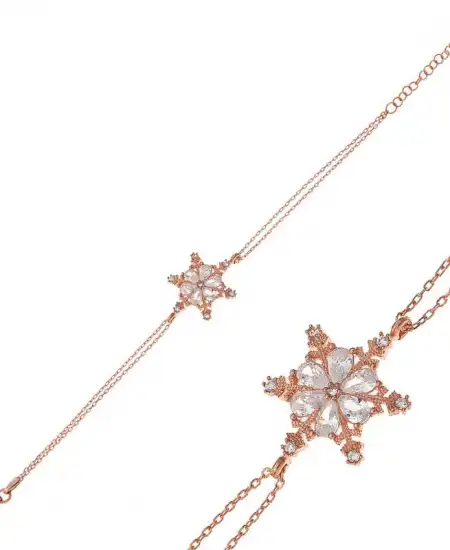 ​gümüş Rose Kar Çiçeği Kadın Bileklik