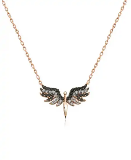 ​gümüş Rose Mikail Meleği Bayan Kolye