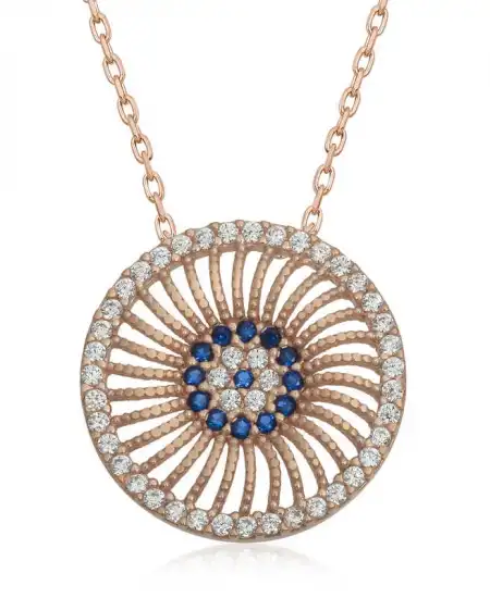 ​gümüş Rose Nazar Kadın Kolye