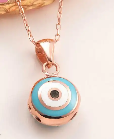 ​gümüş Rose Nazar Kadın Kolye