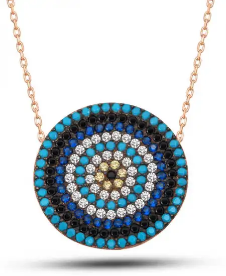 ​gümüş Rose Nazar Kadın Kolye