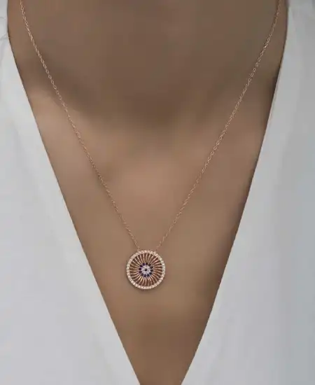 ​gümüş Rose Nazar Kadın Kolye