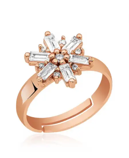 ​gümüş Rose Rüzgar Gülü Yüzük