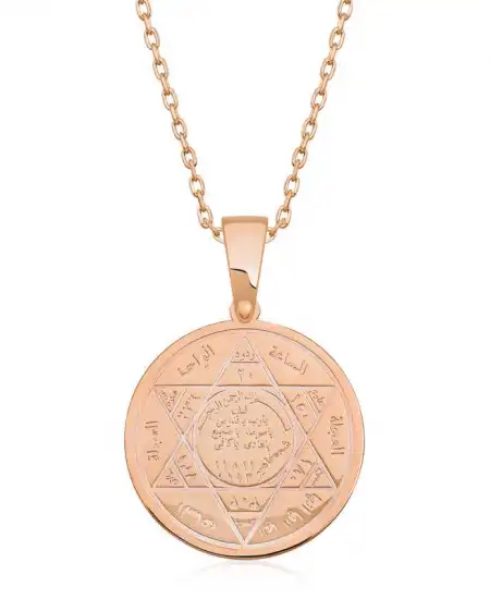 ​gümüş Rose Süleyman Mührü Kolye