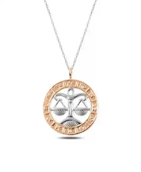 ​gümüş Rose Terazi Burcu Kolye