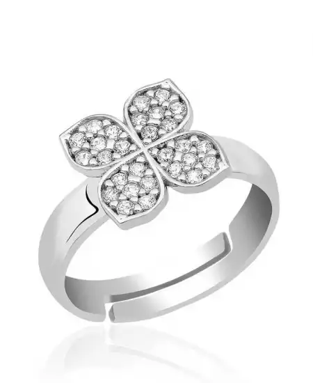 ​gümüş Rüzgar Gülü Çiçek Yüzük