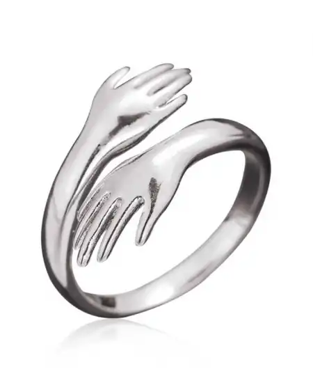 ​gümüş Sarılan Eller Yüzük