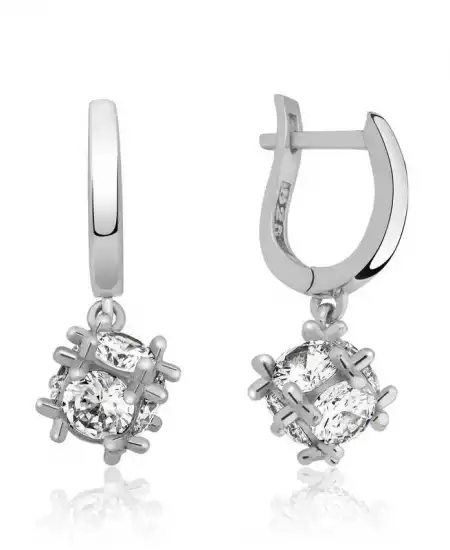 ​gümüş Taşlı Küp Küpe