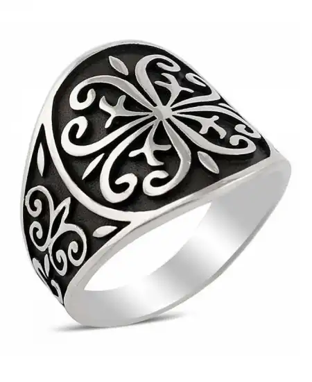 ​gümüş Türk Motifi Erkek Yüzük