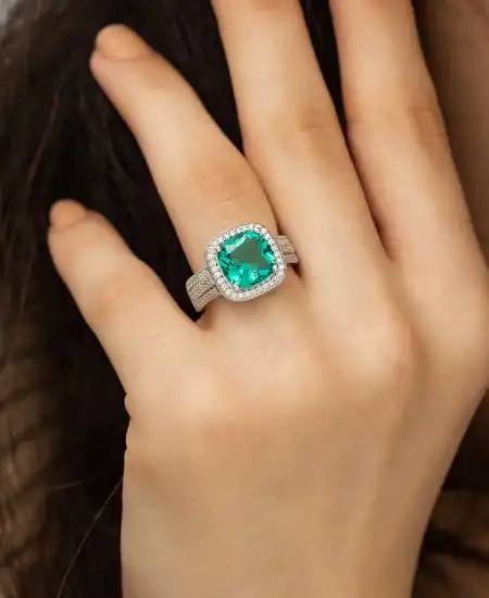 ​gümüş Turkuaz Baget Bayan Yüzük