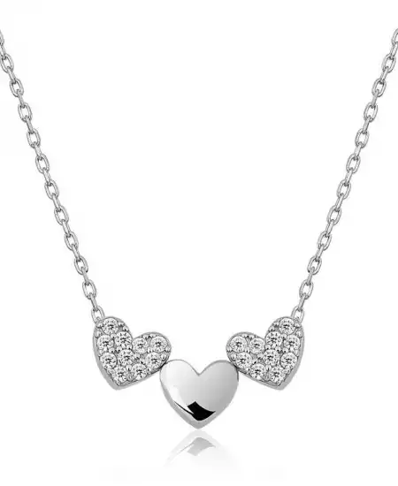 ​gümüş Üç Kalp Kolye