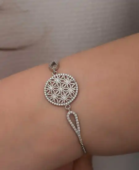 ​gümüş Yaşam Çiçeği Bileklik