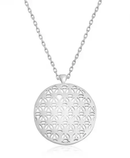 ​​gümüş Yaşam Çiçeği Kolye