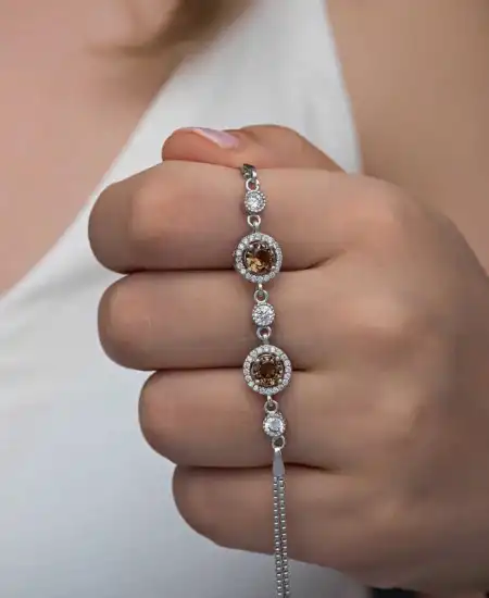 ​gümüş Yuvarlak Zultanit Taşlı Kadın Bileklik