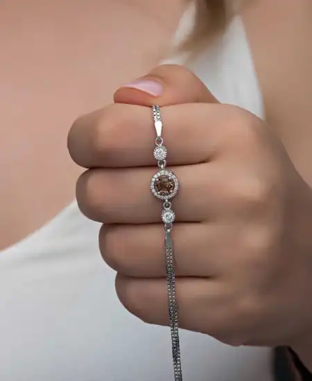 ​gümüş Yuvarlak Zultanit Taşlı Kadın Bileklik