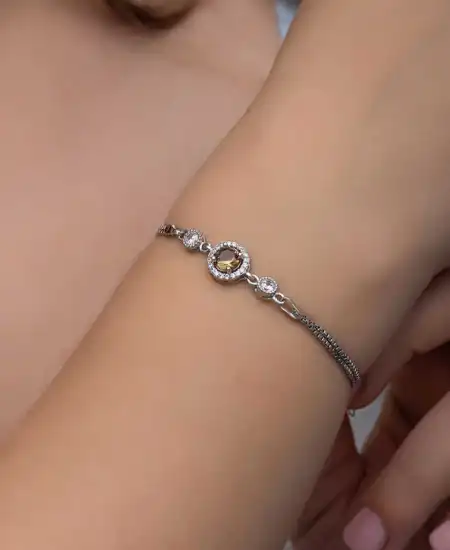 ​gümüş Yuvarlak Zultanit Taşlı Kadın Bileklik