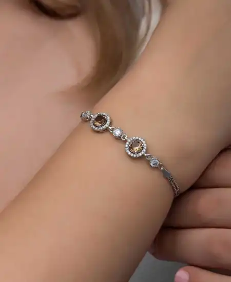 ​gümüş Yuvarlak Zultanit Taşlı Kadın Bileklik