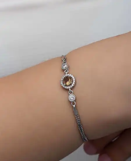 ​gümüş Yuvarlak Zultanit Taşlı Kadın Bileklik