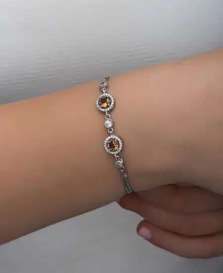 ​gümüş Yuvarlak Zultanit Taşlı Kadın Bileklik