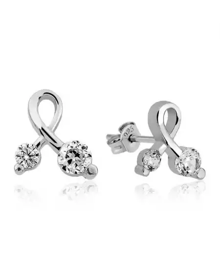 ​gümüş Zirkon Taşlı Çivili Bayan Küpe