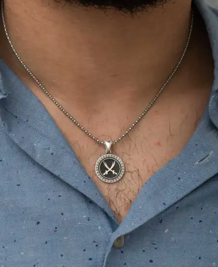 ​gümüş Zülfikar Kılıcı Desenli Kolye