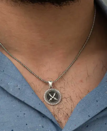 ​gümüş Zülfikar Kılıcı Desenli Kolye