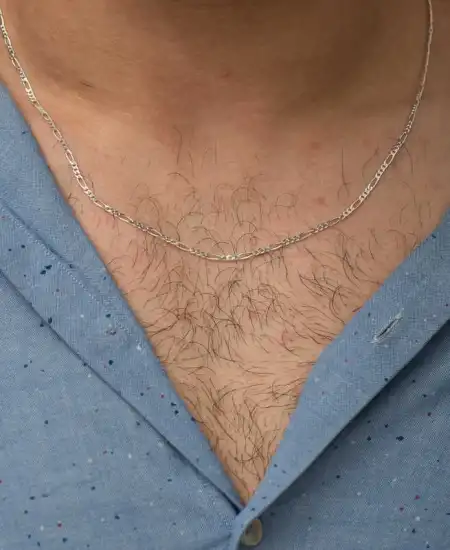 1.50 Mm Gümüş Figaro Zincir - 0.40 Mikron