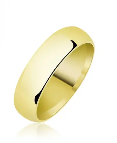5 Mm Düz Bombeli Gold Gümüş Alyans