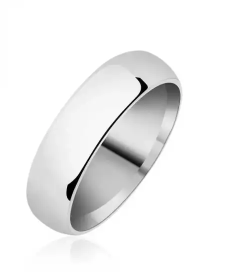 5 Mm Düz Bombeli Gümüş Alyans