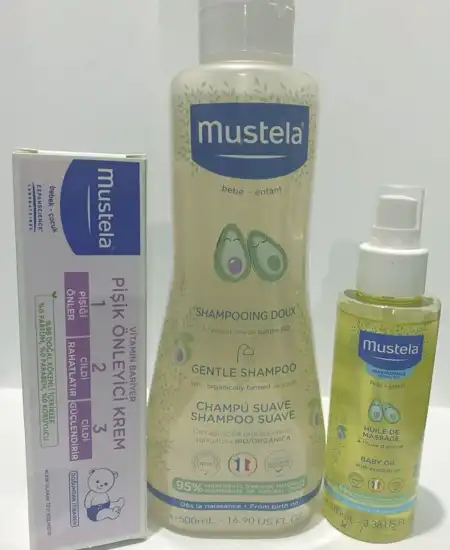 Yenidoğan Set - Mustela Gentil Şampuan Mustela Bebek Yağı Mustela Pişik Kremi 50ml