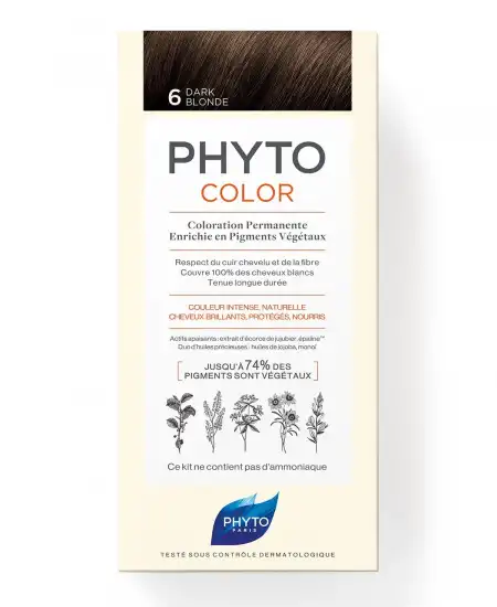 Color 6 Koyu Kumral Amonyaksız Kalıcı Bitkisel Saç Boyası