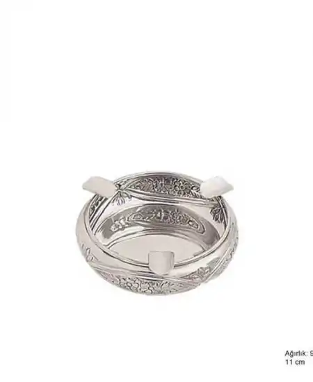 925 Ayar Gümüş Papatya Motifli Küllük