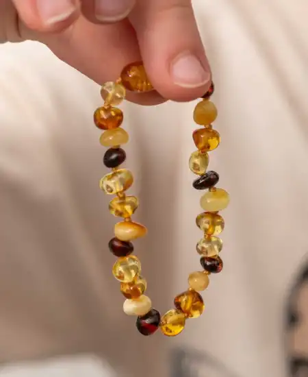 Bebek Damla Kehribar Bileklik