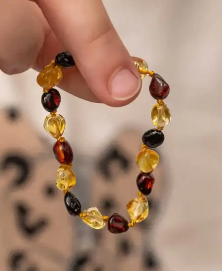 Bebek Damla Kehribar Bileklik