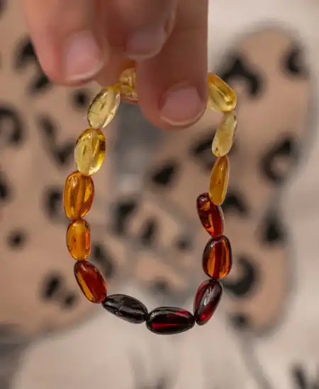 Bebek Damla Kehribar Bileklik