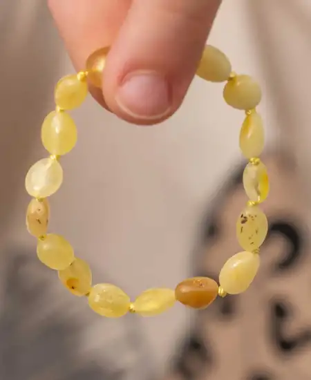 Bebek Damla Kehribar Bileklik