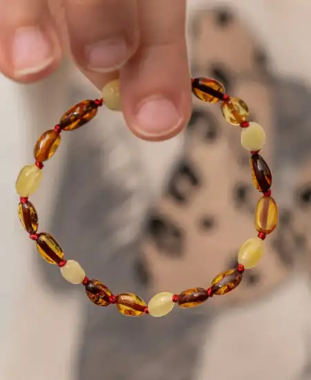 Bebek Damla Kehribar Bileklik