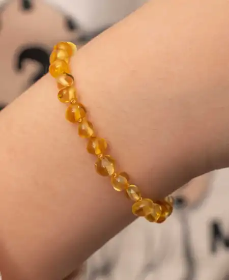 Bebek Damla Kehribar Bileklik