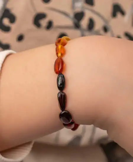 Bebek Damla Kehribar Bileklik