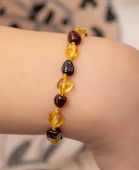 Bebek Damla Kehribar Bileklik