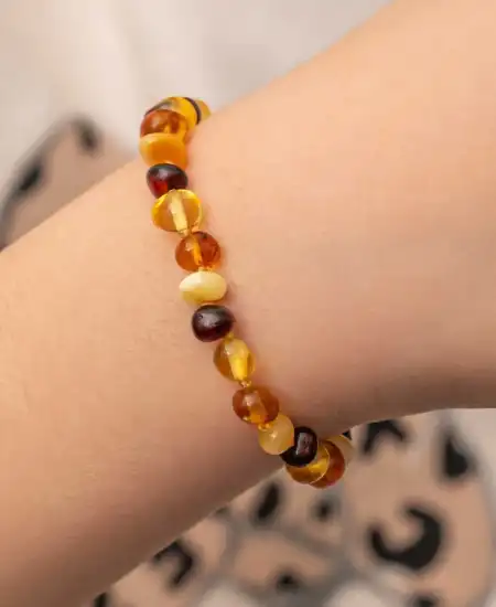 Bebek Damla Kehribar Bileklik