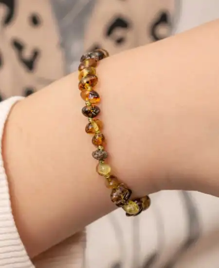 Bebek Damla Kehribar Bileklik