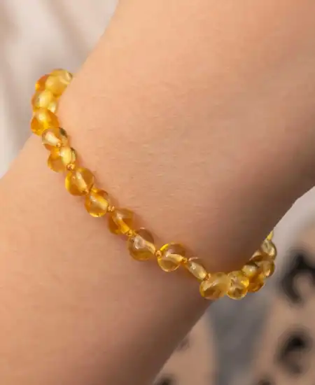 Bebek Damla Kehribar Bileklik