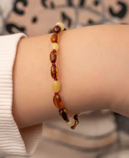 Bebek Damla Kehribar Bileklik