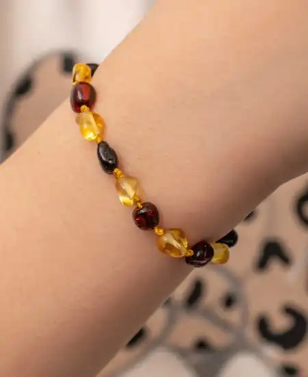 Bebek Damla Kehribar Bileklik