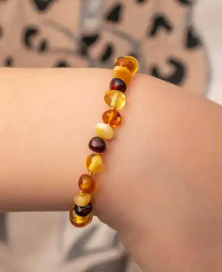 Bebek Damla Kehribar Bileklik