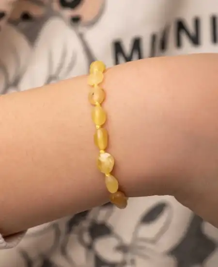 Bebek Damla Kehribar Bileklik