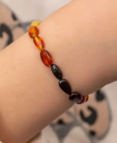 Bebek Damla Kehribar Bileklik